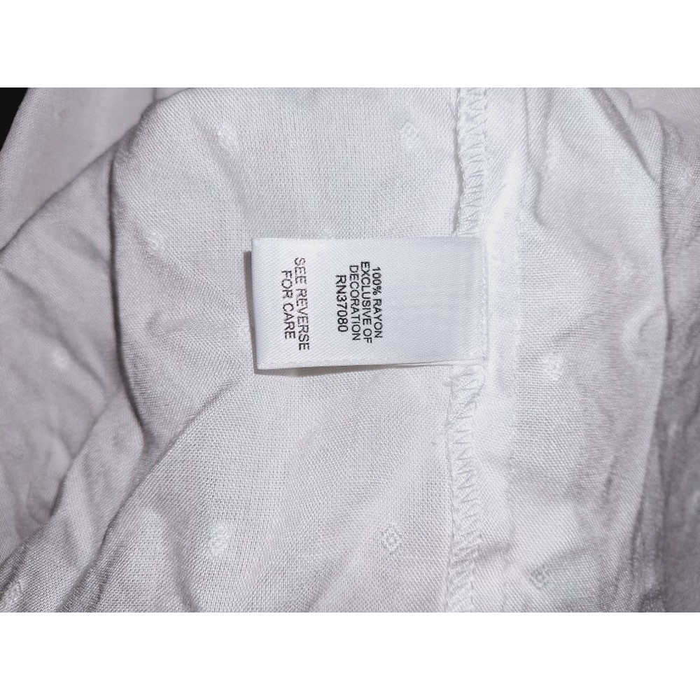 Cato White Embroidered XL womens peasant bohemian Renaissance swiss dot blouse - Picture 5 of 5